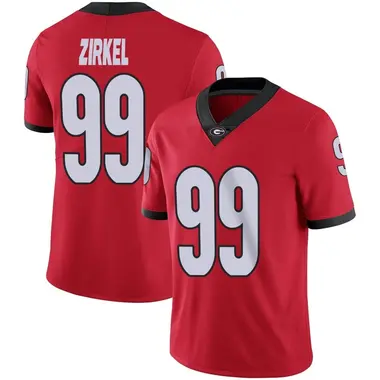 Red Limited Youth Jared Zirkel Georgia Bulldogs Football Jersey