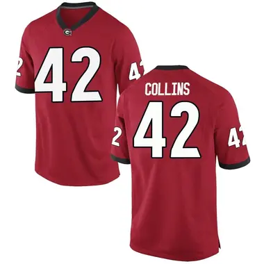 Red Replica Youth Graham Collins Georgia Bulldogs Football College Jersey